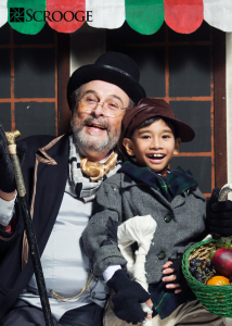 MIGUEL FAUSTMANN (Ebenezer Scrooge), GABO TIONGSON (Tiny Tim)