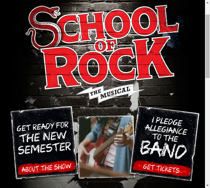 School of Rock The Musical on Broadway
