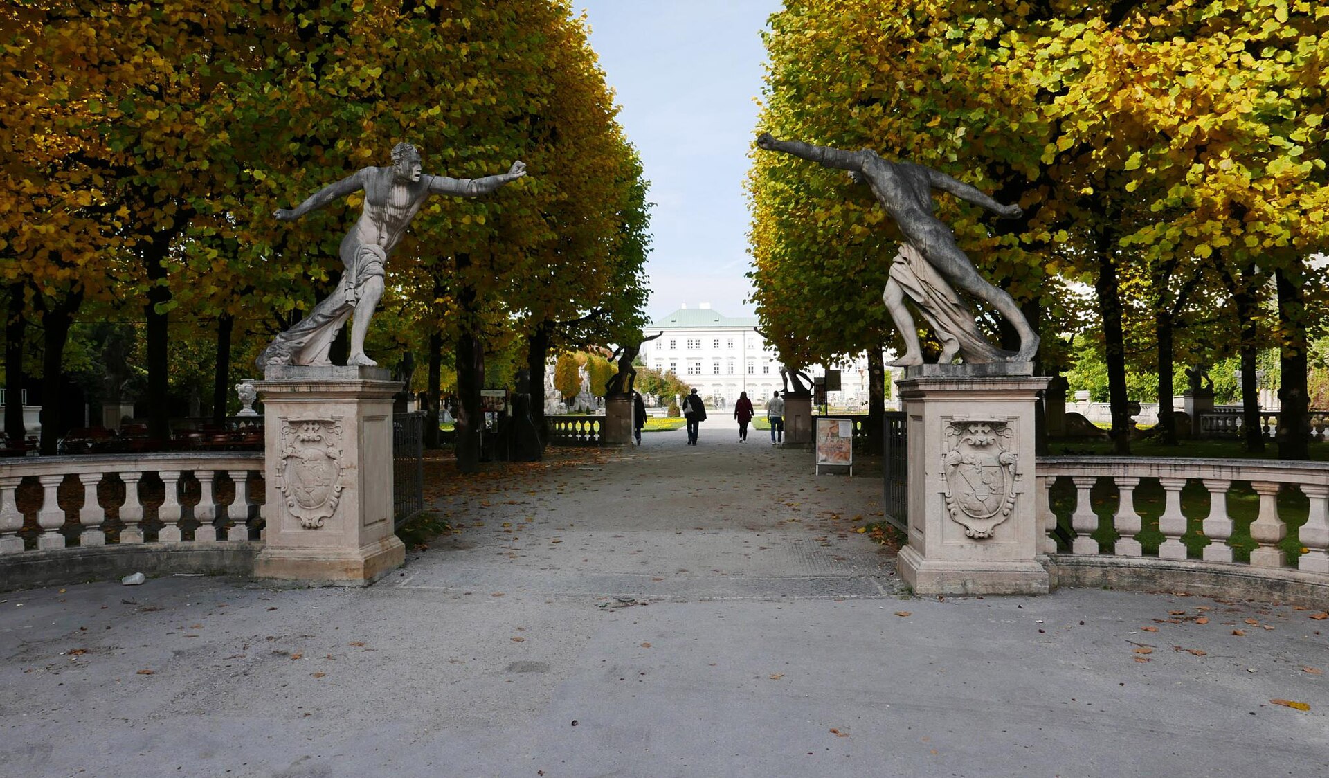 The gates of the Mirabell Gardens in Salzburg, Austria, seen in the Do-Re-Mi sequence of The Sound of Music film