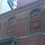 Exterior of the Nederlander Theatre on West 41st Street in New York, where Rent played on Broadway