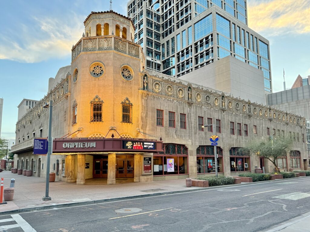 The historic Orpheum Theatre in downtown Phoenix, Arizona, a 1929 Spanish Revival-style theater